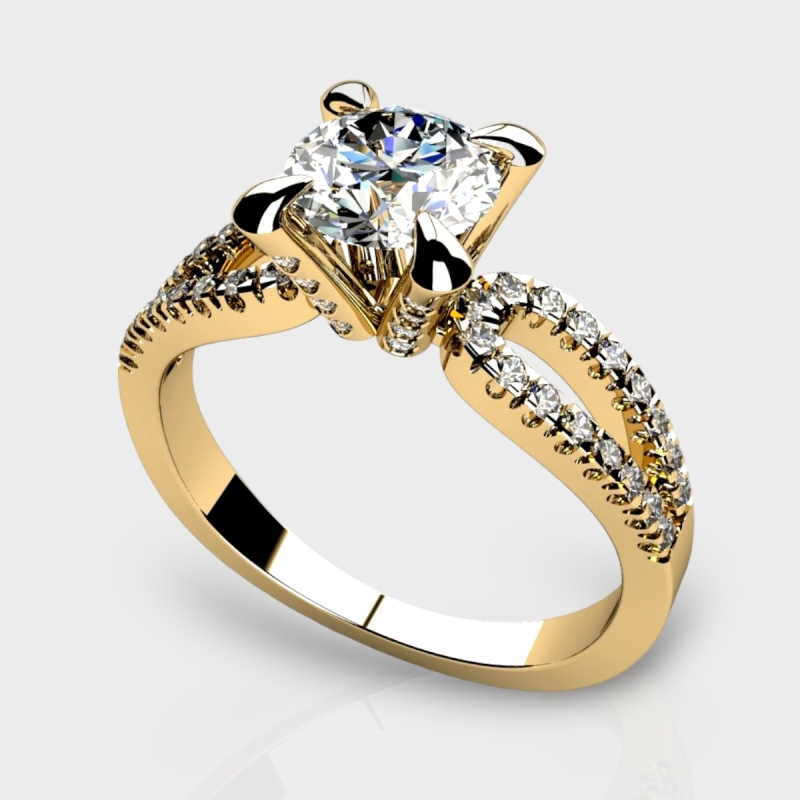 Aaliyah 14K Gold 1.11 Carat Lab Grown Diamond Ring