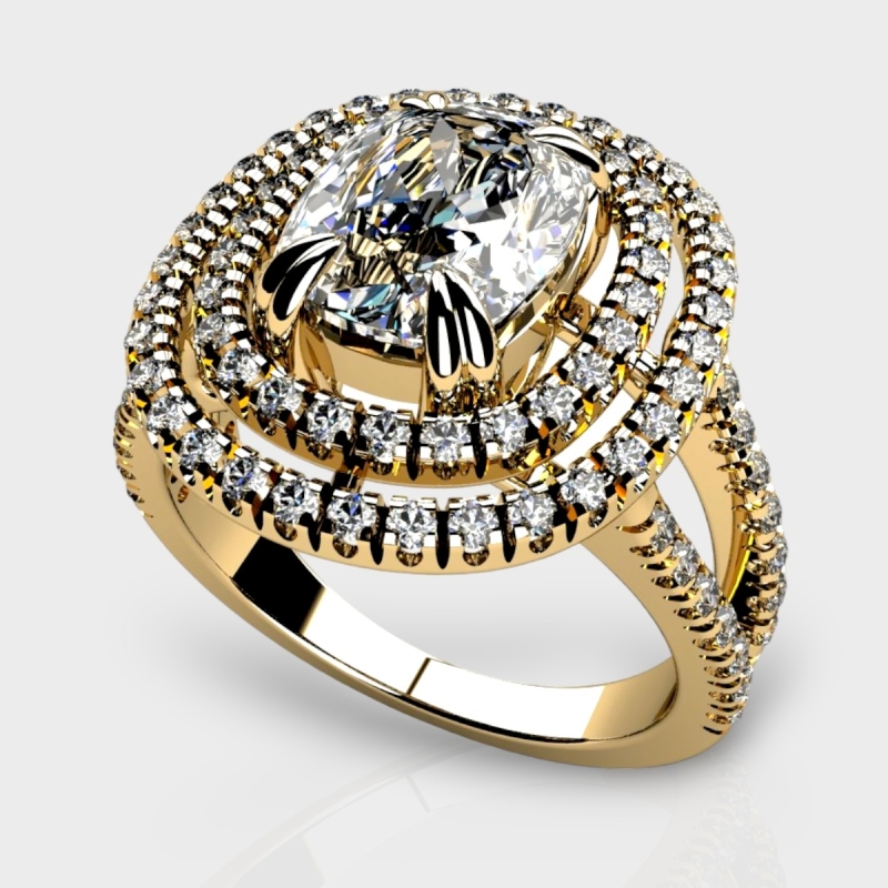 Advika 14K Gold 3.53 Carat Lab Grown Diamond Ring