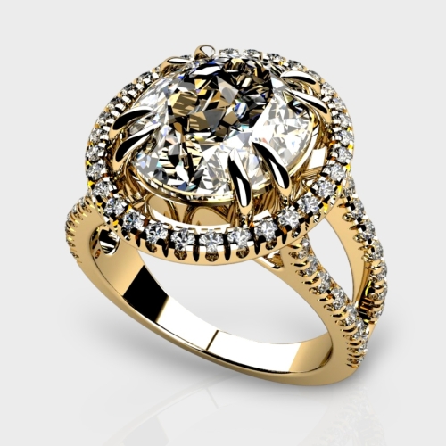 Alessandra 14K Gold 5.49 Carat Lab Grown Diamond Ring