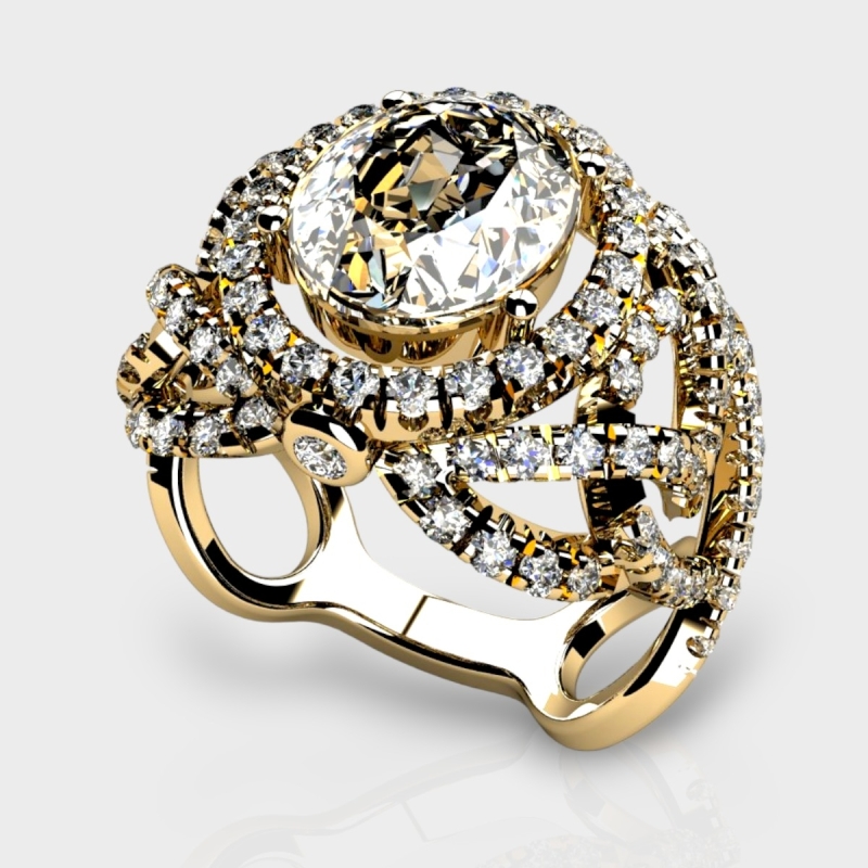 Isabella 14K Gold 3.52 Carat Lab Grown Diamond Ring