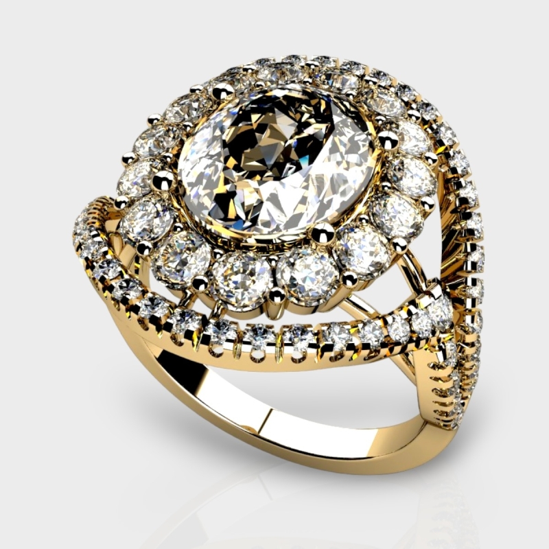 Cora 14K Gold 3.87 Carat Lab Grown Diamond Ring