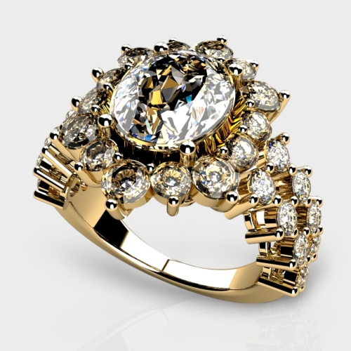 Maya 14K Gold 4.25 Carat Lab Grown Diamond Ring