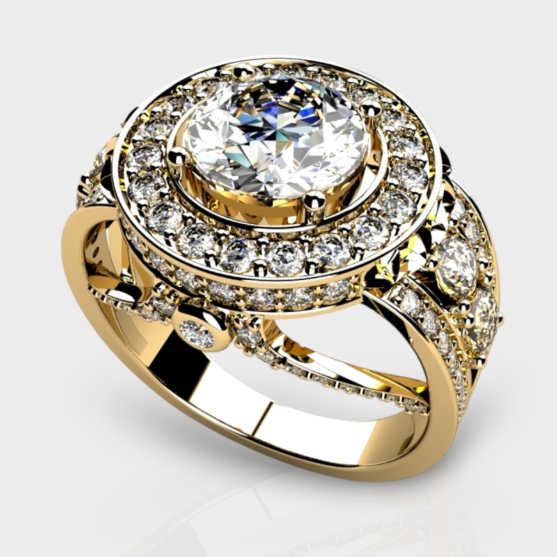 Amelia 14K Gold 3.54 Carat Lab Grown Diamond Ring