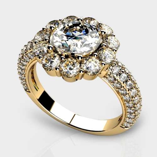 Rosa 14K Gold 2.63 Carat Lab Grown Diamond Ring