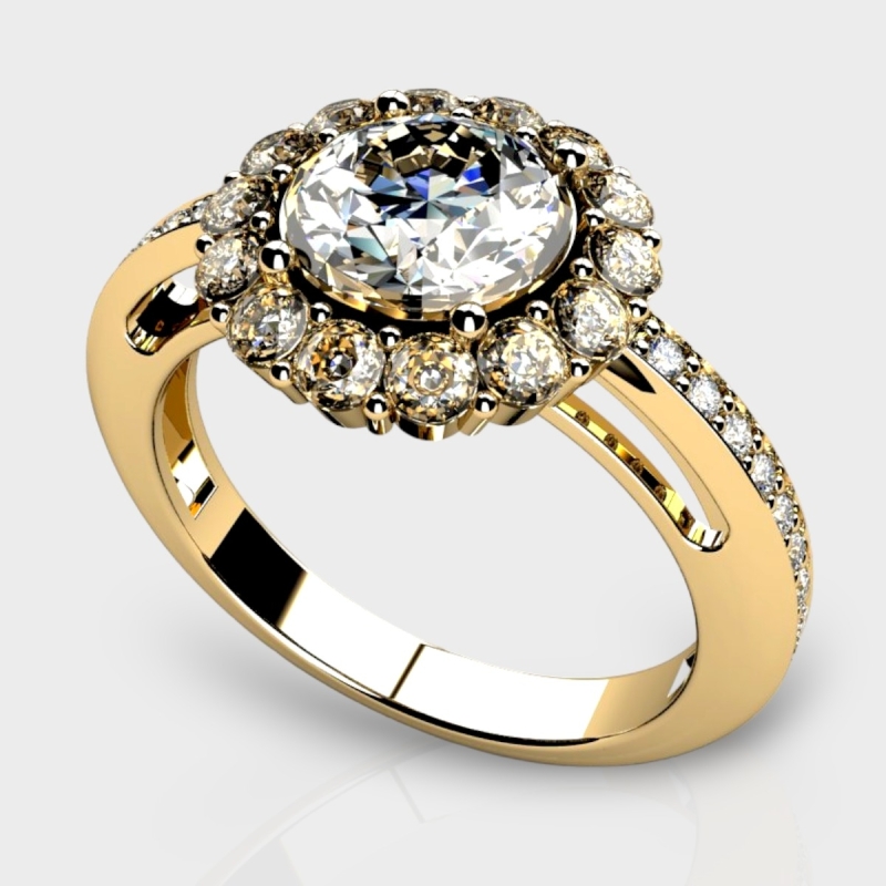 Daisy 14K Gold 1.92 Carat Lab Grown Diamond Ring