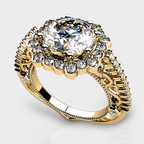 Diana 14K Gold 3.72 Carat Lab Grown Diamond Ring