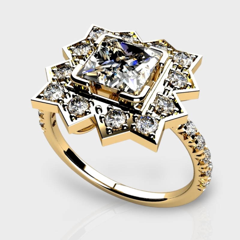 Petals 14K Gold 1.80 Carat Lab Grown Diamond Ring