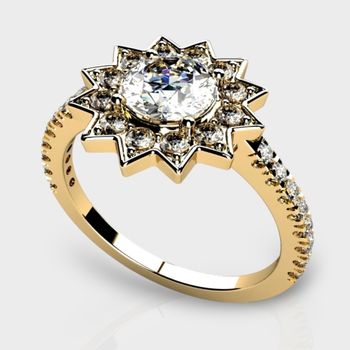 Siya 14K Gold 1.30 Carat Lab Grown Diamond Ring