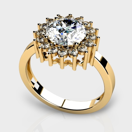 Aahana 14K Gold 2.57 Carat Lab Grown Diamond Ring