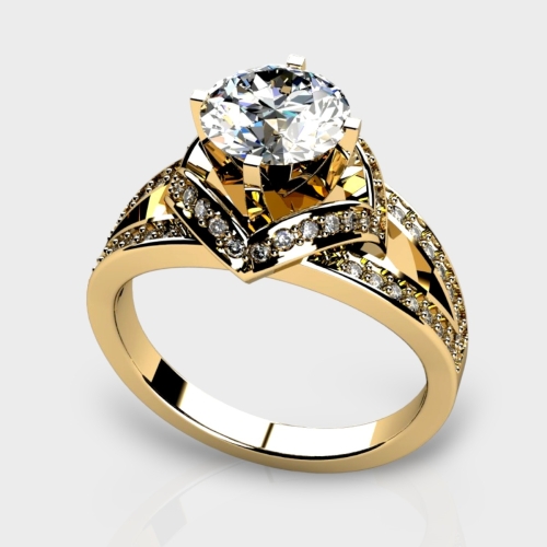 Naomi 14K Gold 1.74 Carat Lab Grown Diamond Ring