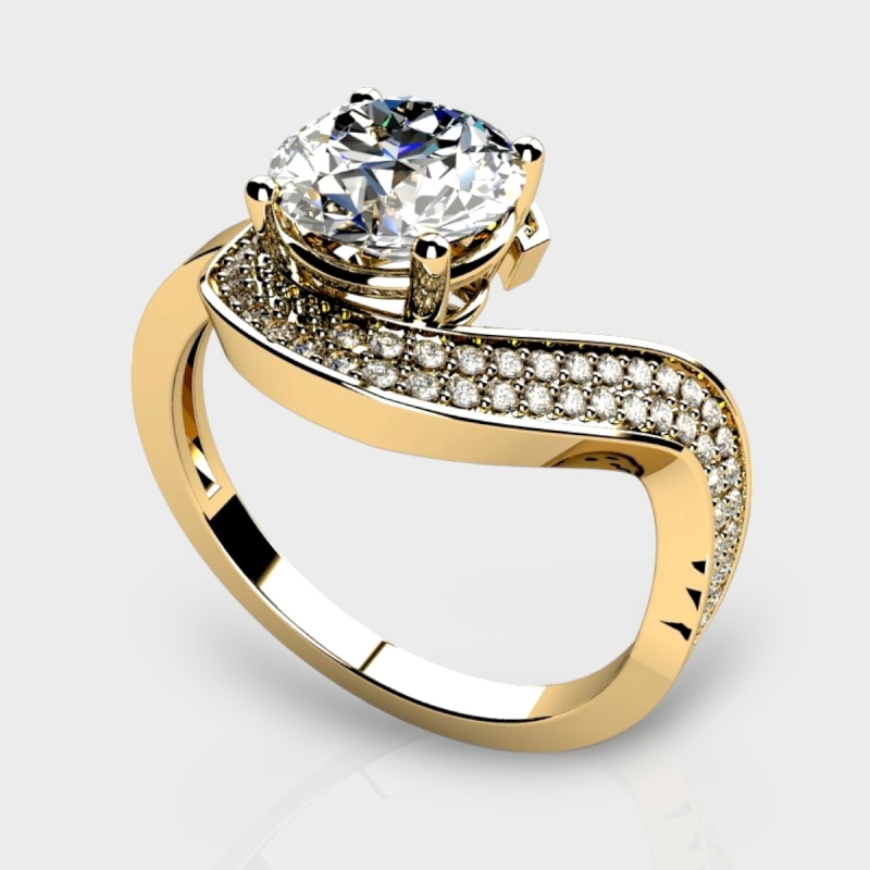 Lucy 14K Gold 1.54 Carat Lab Grown Diamond Ring
